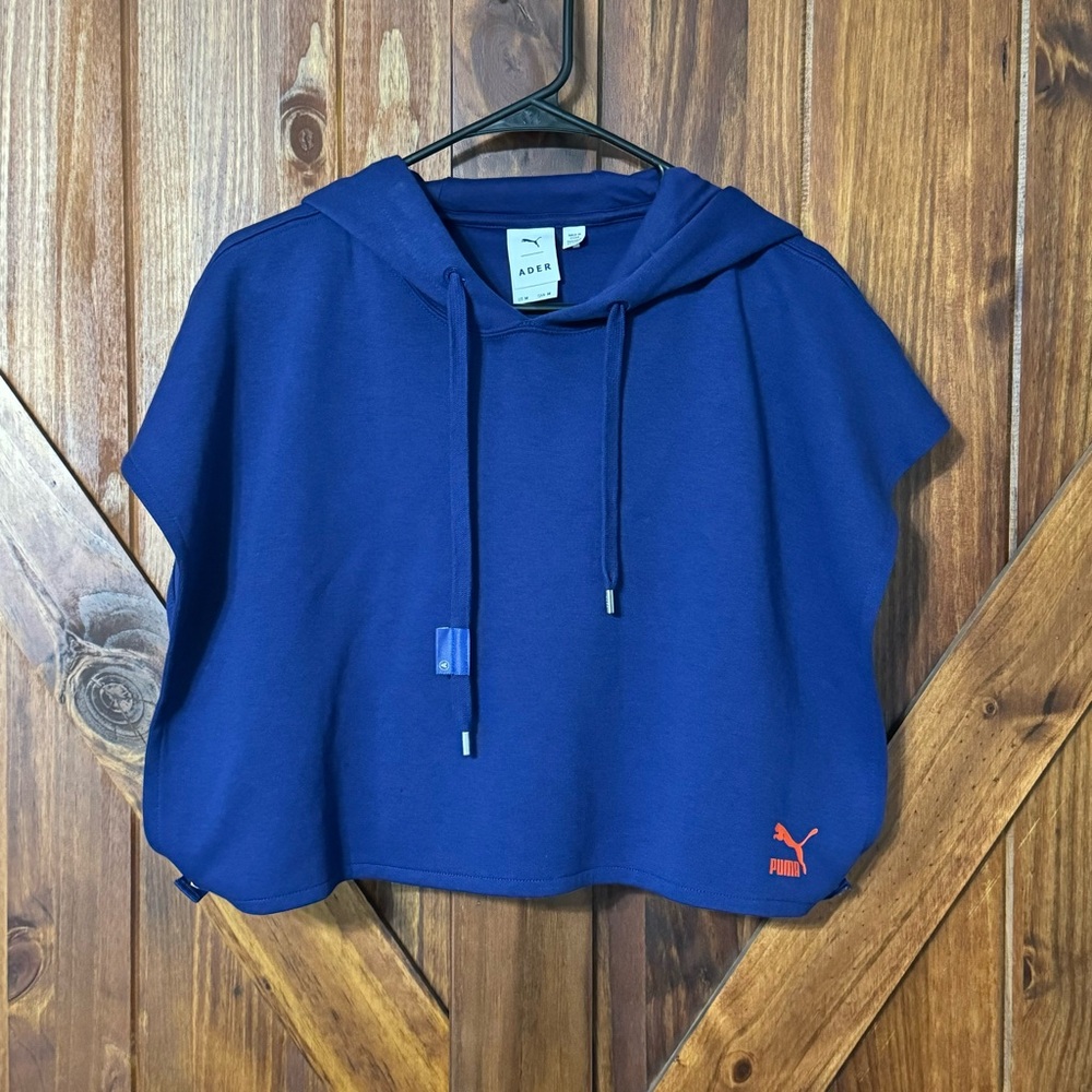 Rare Ader x Puma Sport Crop Hoodie Open Sides Blue Medium